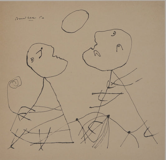 Guillaume CORNEILLE : Les joueuses - Lithographie signée