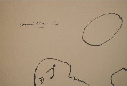 Guillaume CORNEILLE : Les joueuses - Lithographie signée