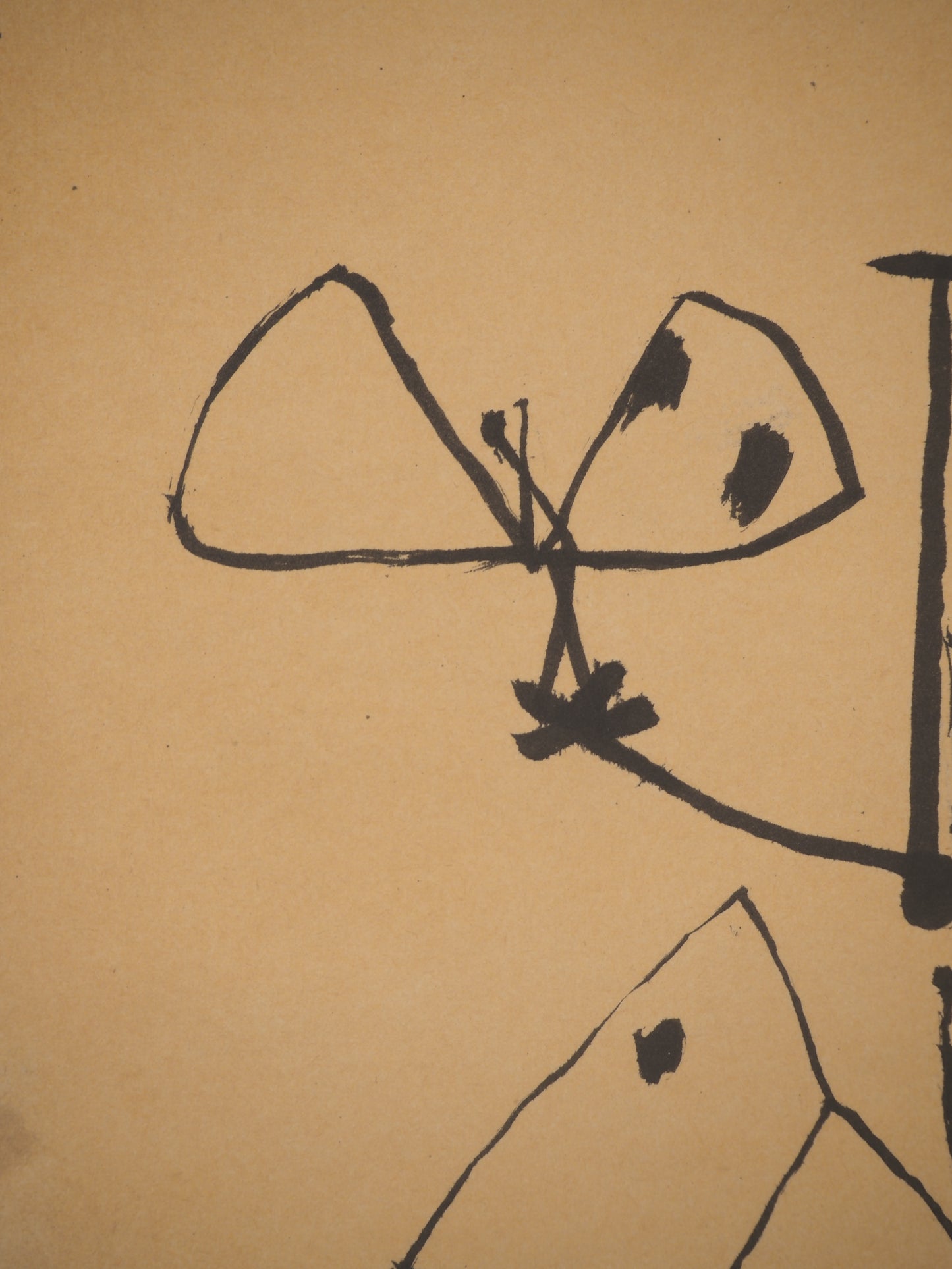 Guillaume CORNEILLE : Le chasseur de papillons - Lithographie signée
