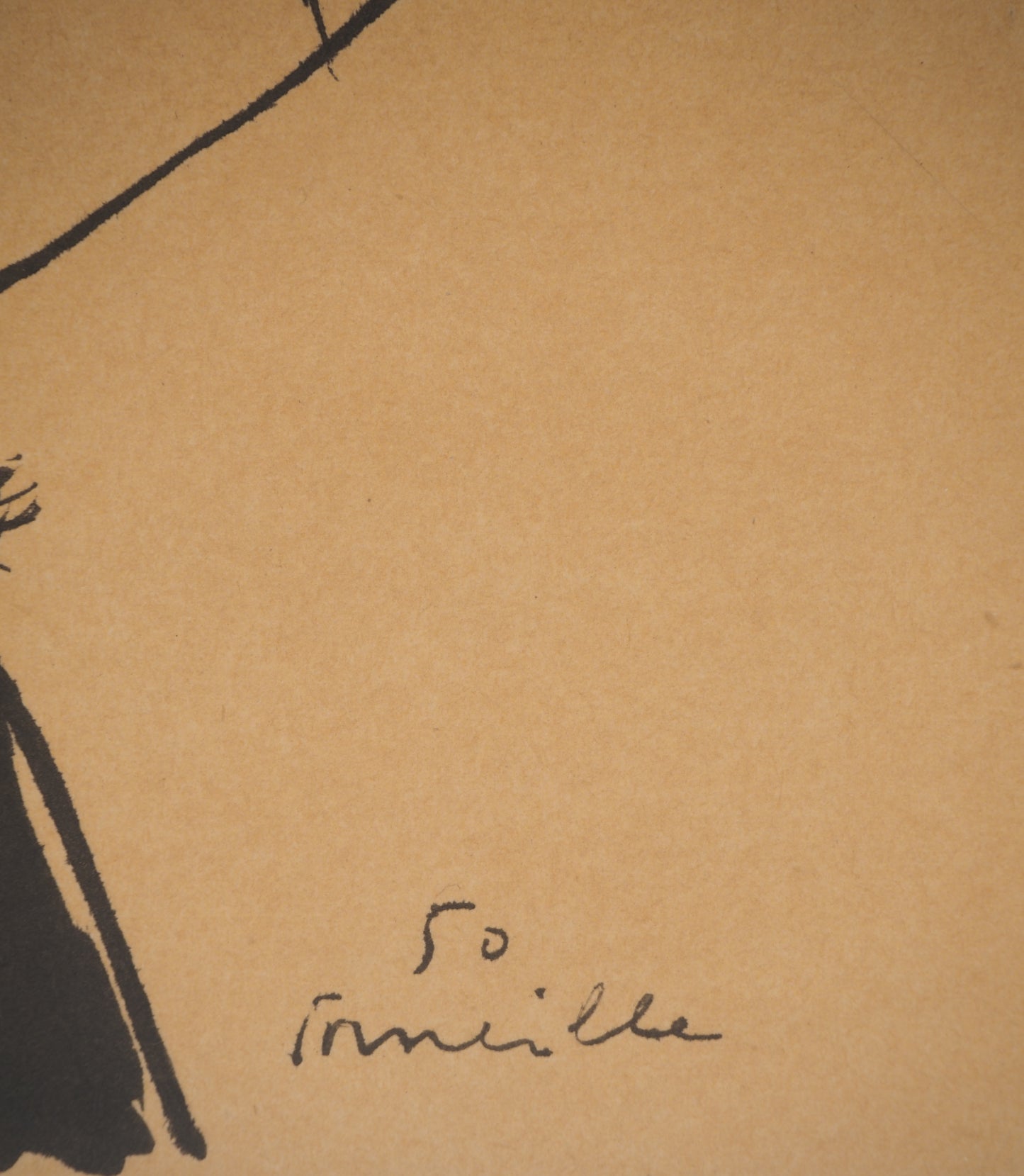 Guillaume CORNEILLE : Le chasseur de papillons - Lithographie signée