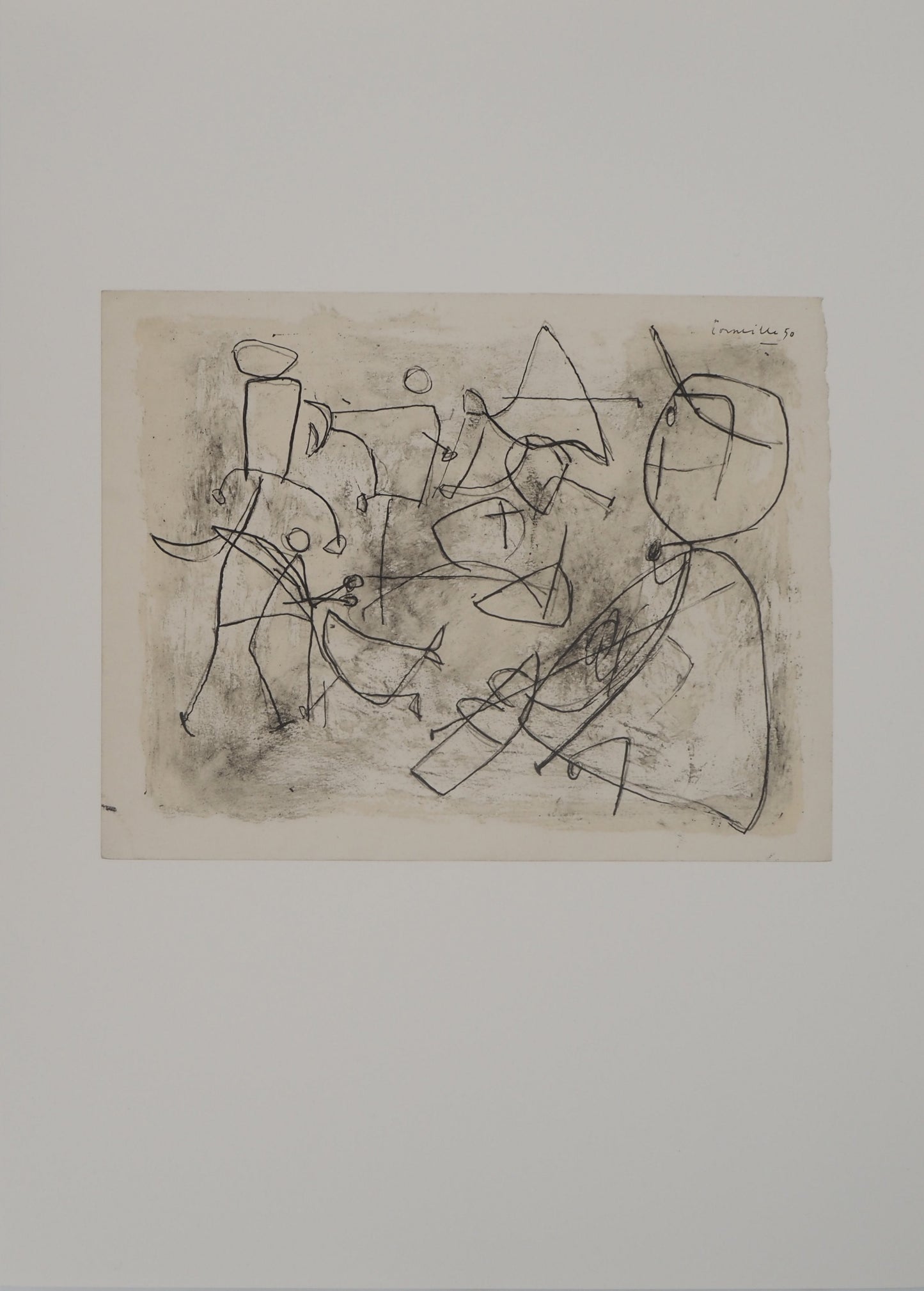 Guillaume CORNEILLE : La sardane - Lithographie signée