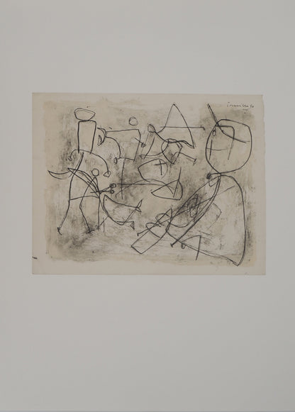Guillaume CORNEILLE : La sardane - Lithographie signée