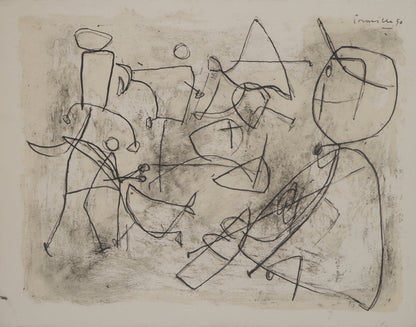 Guillaume CORNEILLE : La sardane - Lithographie signée