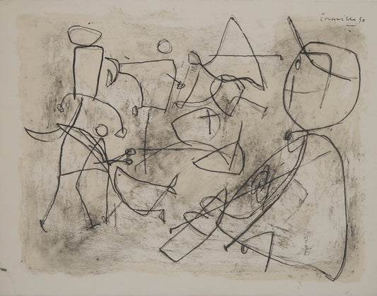 Guillaume CORNEILLE : La sardane - Lithographie signée