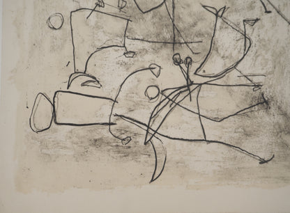 Guillaume CORNEILLE : La sardane - Lithographie signée