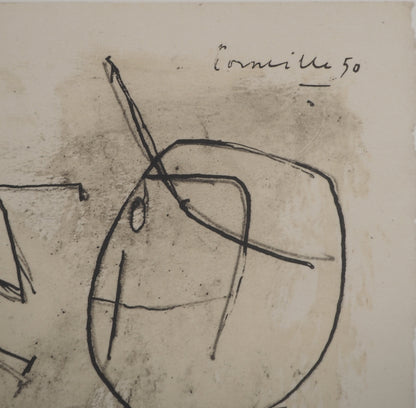 Guillaume CORNEILLE : La sardane - Lithographie signée