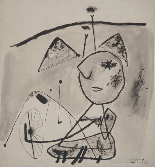 Guillaume CORNEILLE : Le voyageur - Lithographie signée