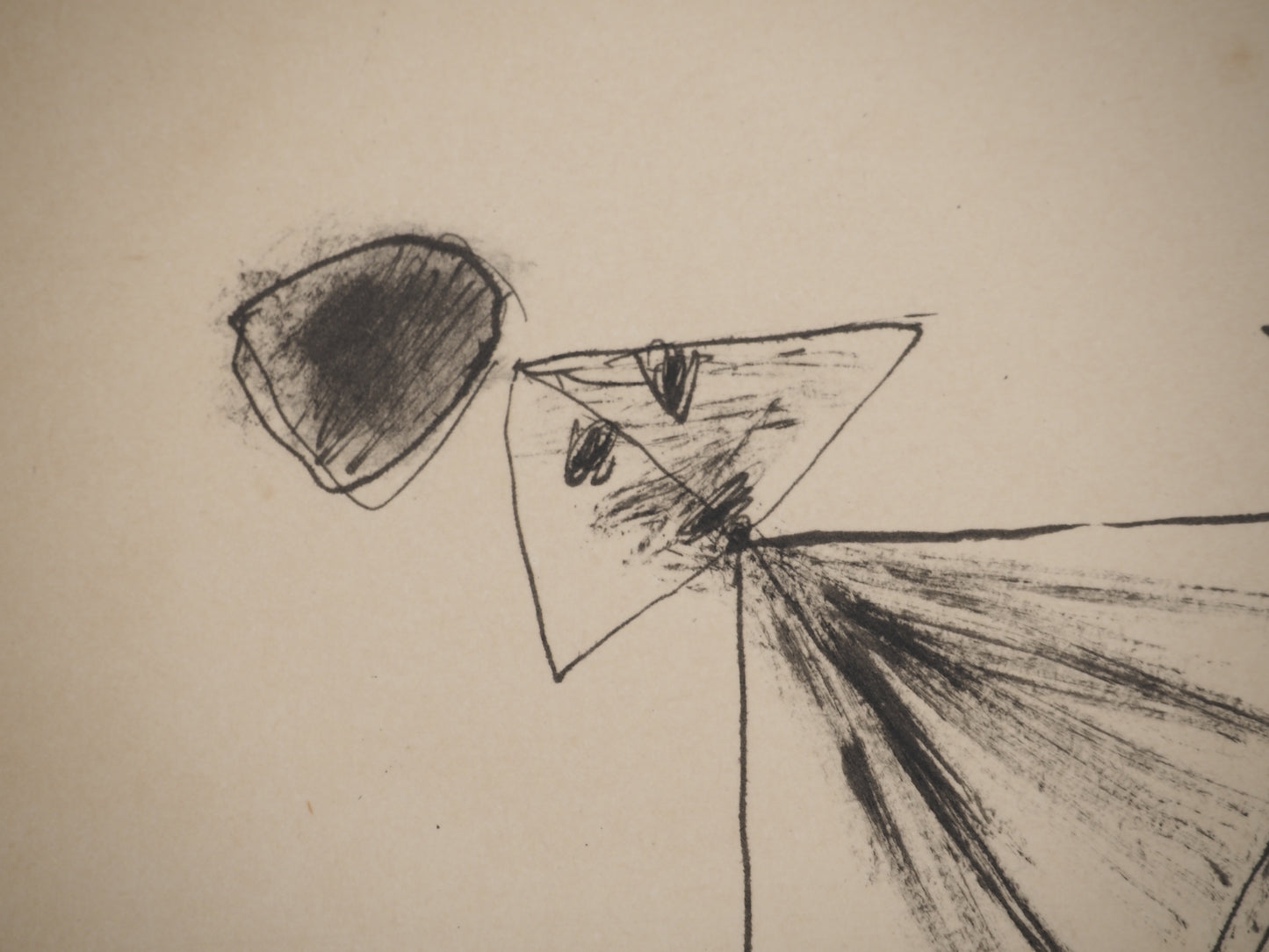 Guillaume CORNEILLE : Enfant et cerf-volants - Lithographie signée