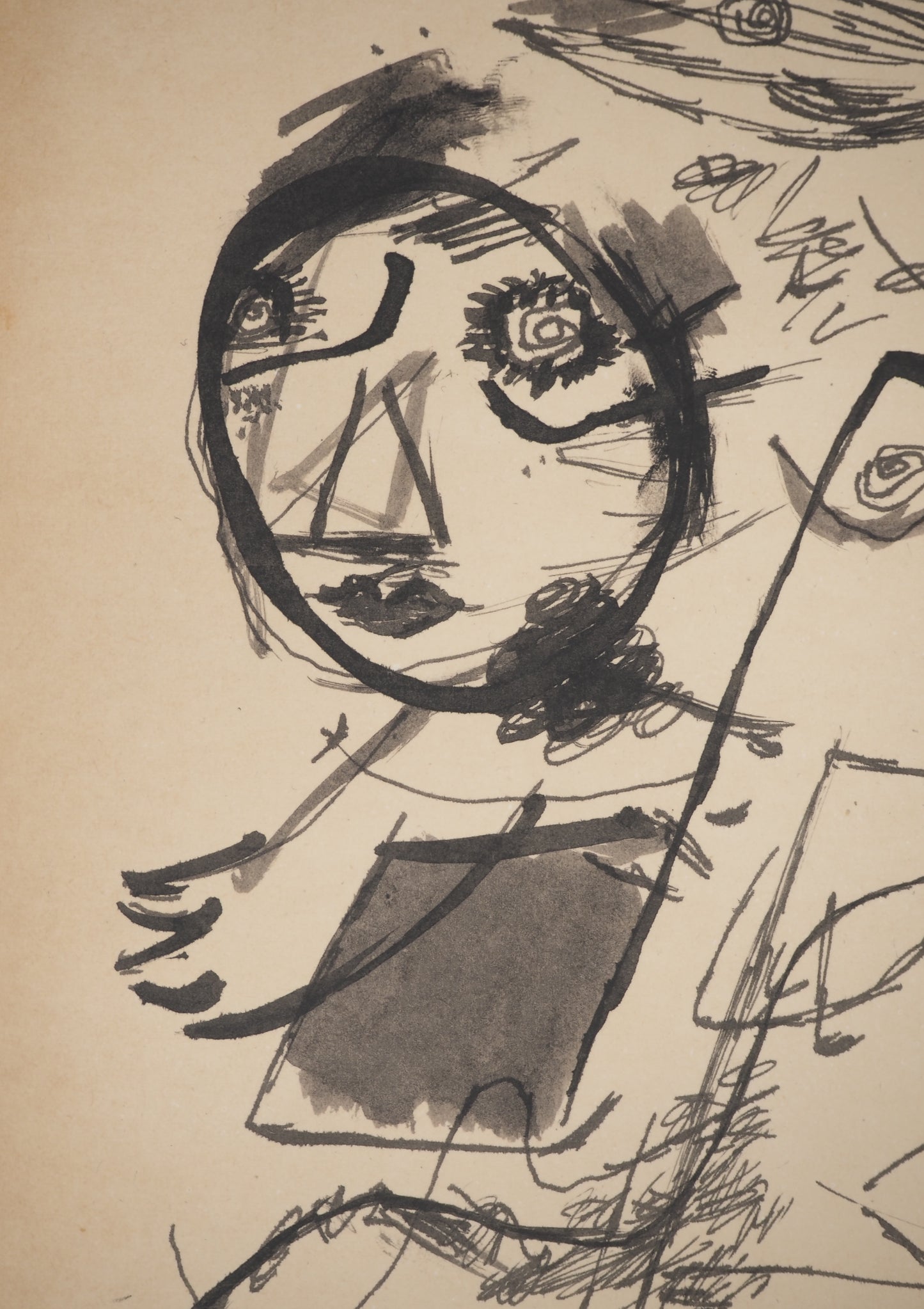 Guillaume CORNEILLE : Ma brune - Lithographie signée