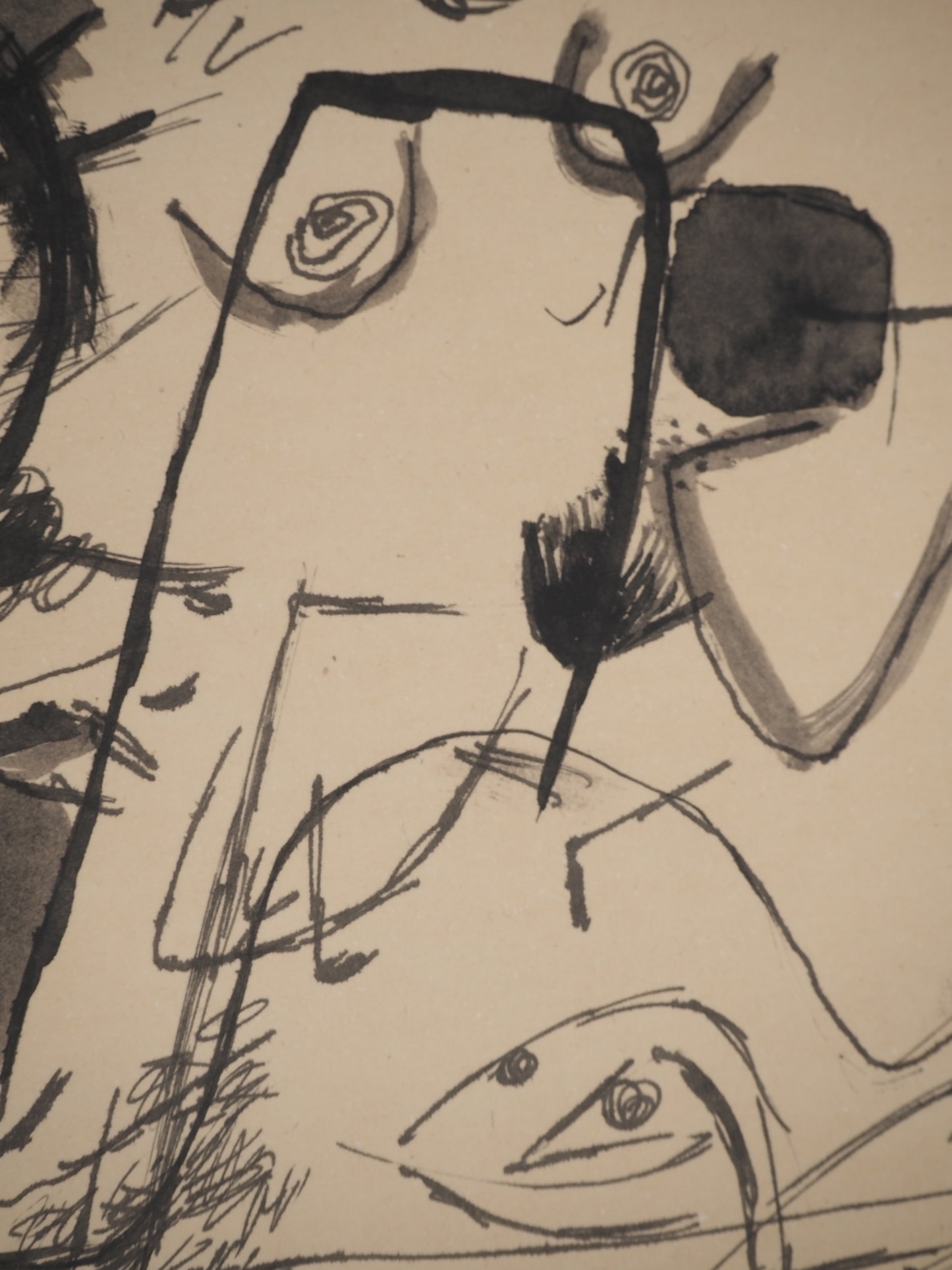 Guillaume CORNEILLE : Ma brune - Lithographie signée