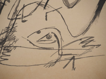 Guillaume CORNEILLE : Ma brune - Lithographie signée
