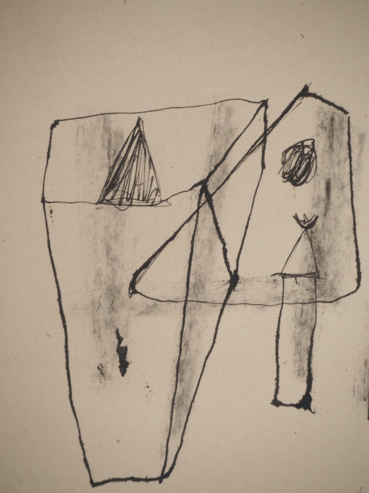 Guillaume CORNEILLE : Dans une exposition - Lithographie signée