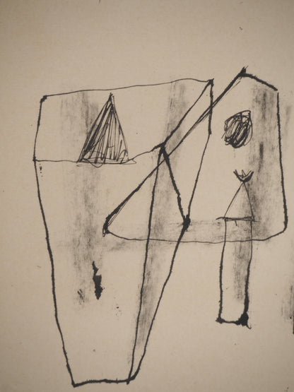 Guillaume CORNEILLE : Dans une exposition - Lithographie signée