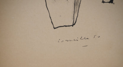Guillaume CORNEILLE : Dans une exposition - Lithographie signée