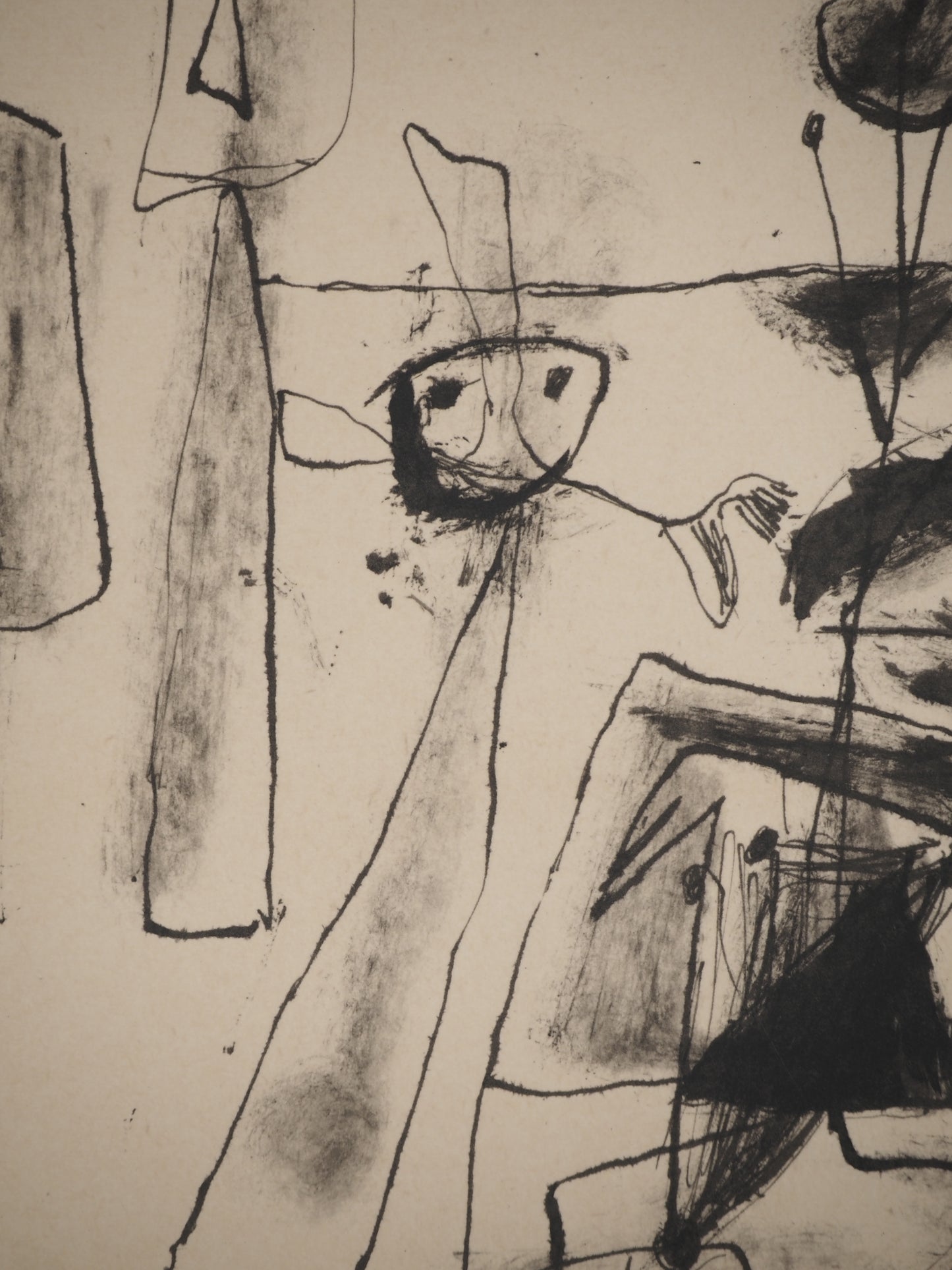 Guillaume CORNEILLE : Dans une exposition - Lithographie signée