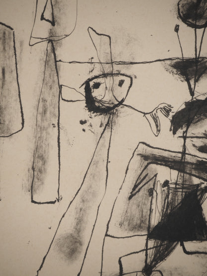 Guillaume CORNEILLE : Dans une exposition - Lithographie signée