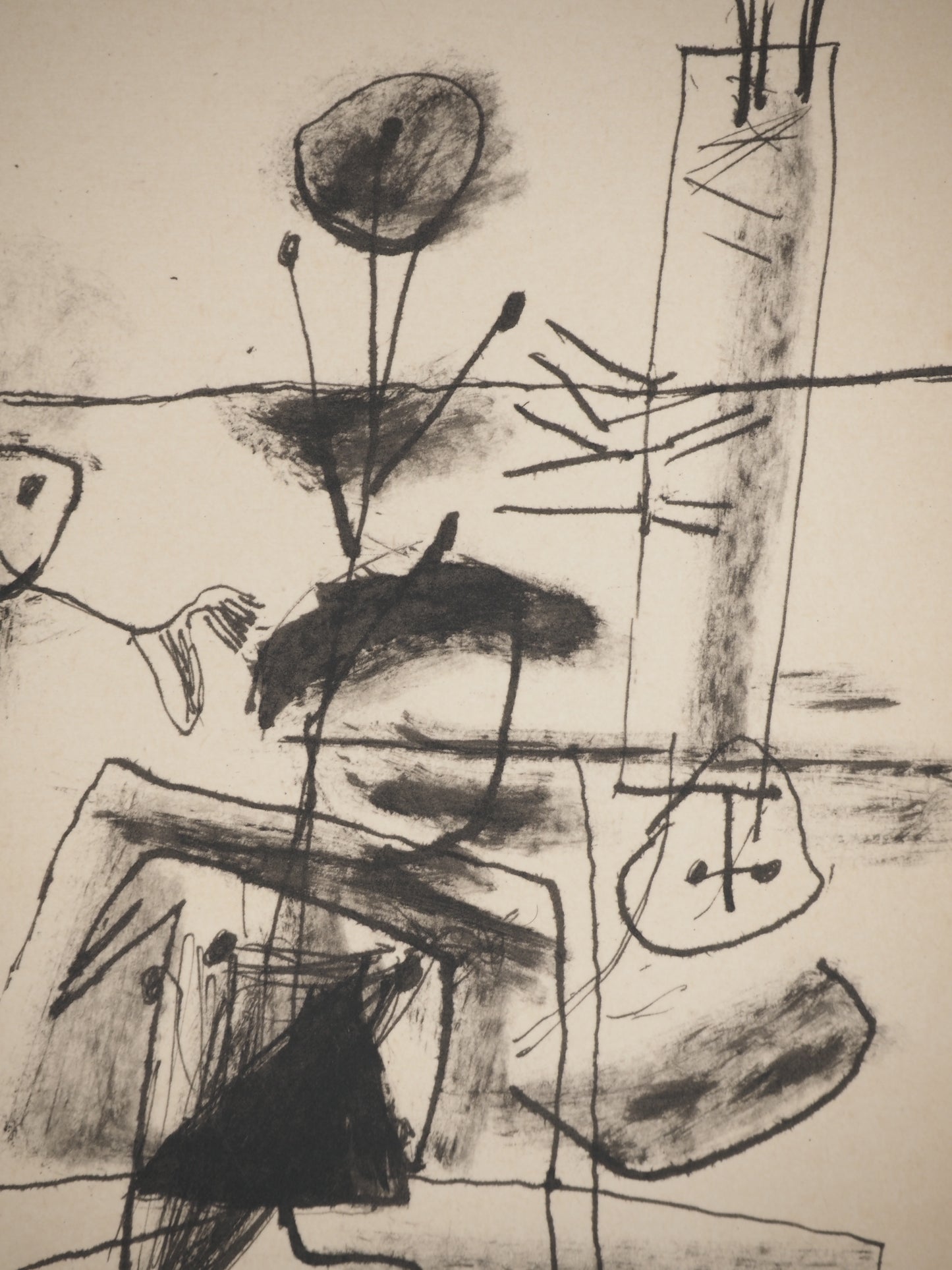 Guillaume CORNEILLE : Dans une exposition - Lithographie signée