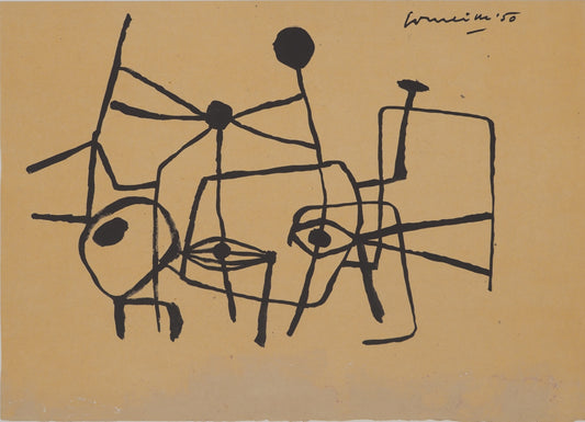 Guillaume CORNEILLE : Enfants et bicyclettes - Lithographie signée