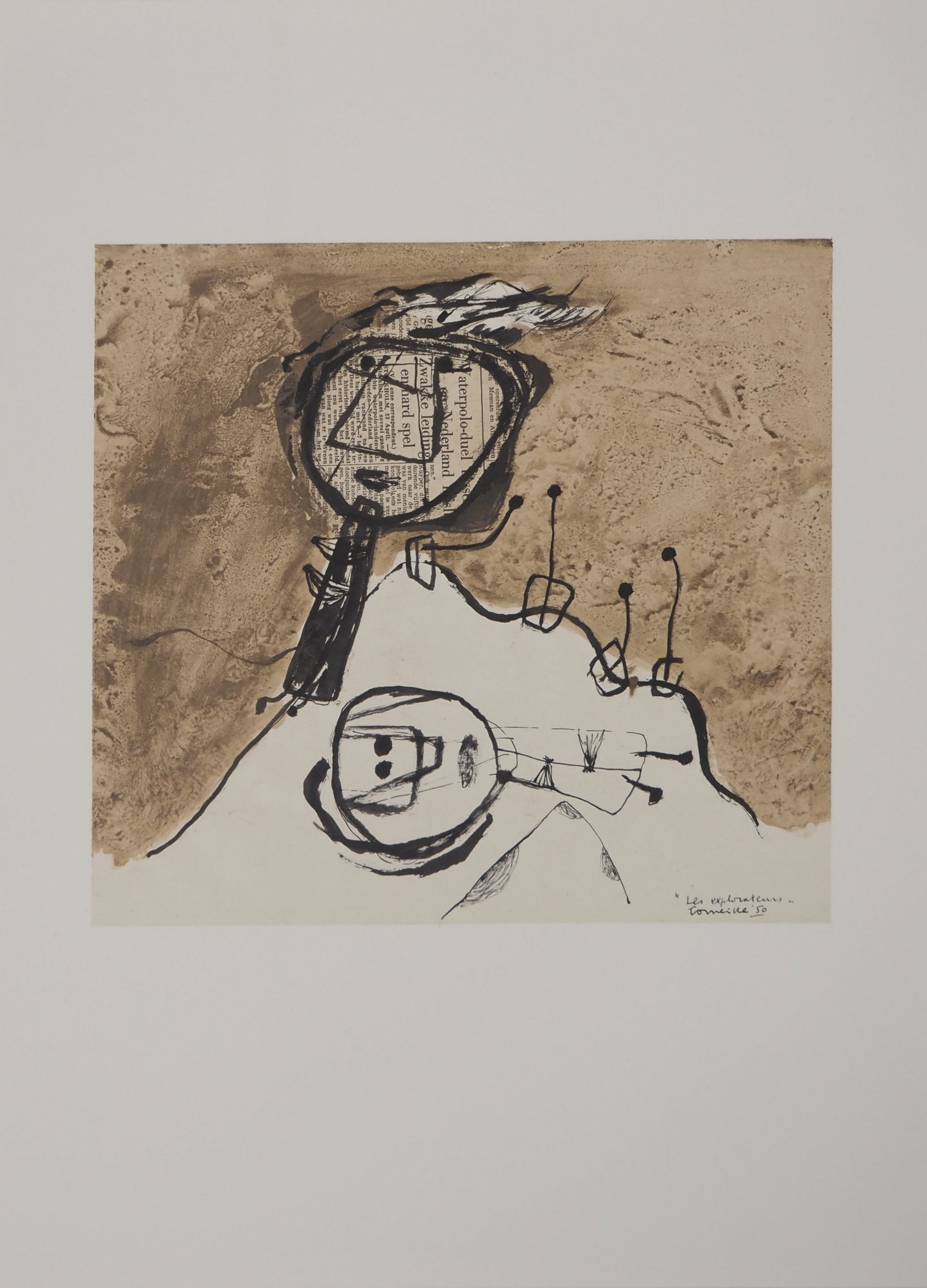 Guillaume CORNEILLE : Les explorateurs - Lithographie signée