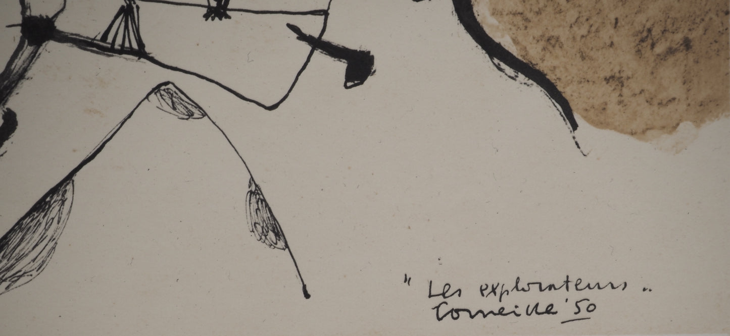 Guillaume CORNEILLE : Les explorateurs - Lithographie signée