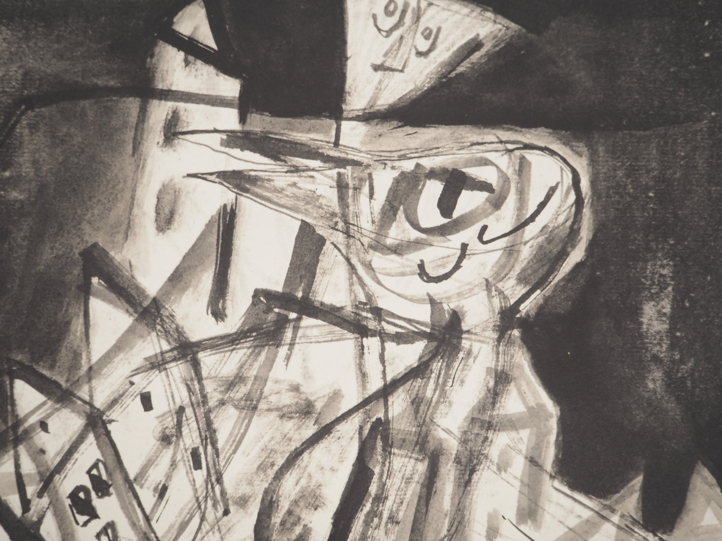 Guillaume CORNEILLE : Le poète traverse la ville - Lithographie signée