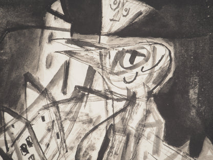 Guillaume CORNEILLE : Le poète traverse la ville - Lithographie signée