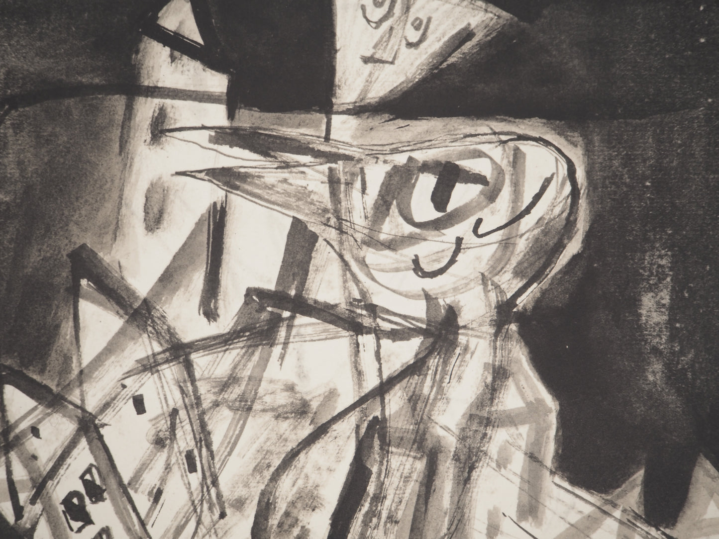 Guillaume CORNEILLE : Le poète traverse la ville - Lithographie signée