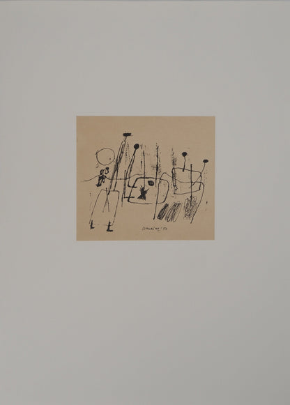 Guillaume CORNEILLE : Les joueurs - Lithographie signée