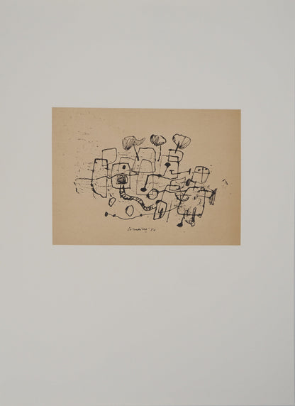 Guillaume CORNEILLE : Le chemin vers la maison - Lithographie signée