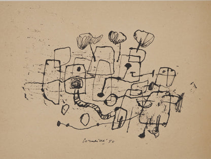 Guillaume CORNEILLE : Le chemin vers la maison - Lithographie signée
