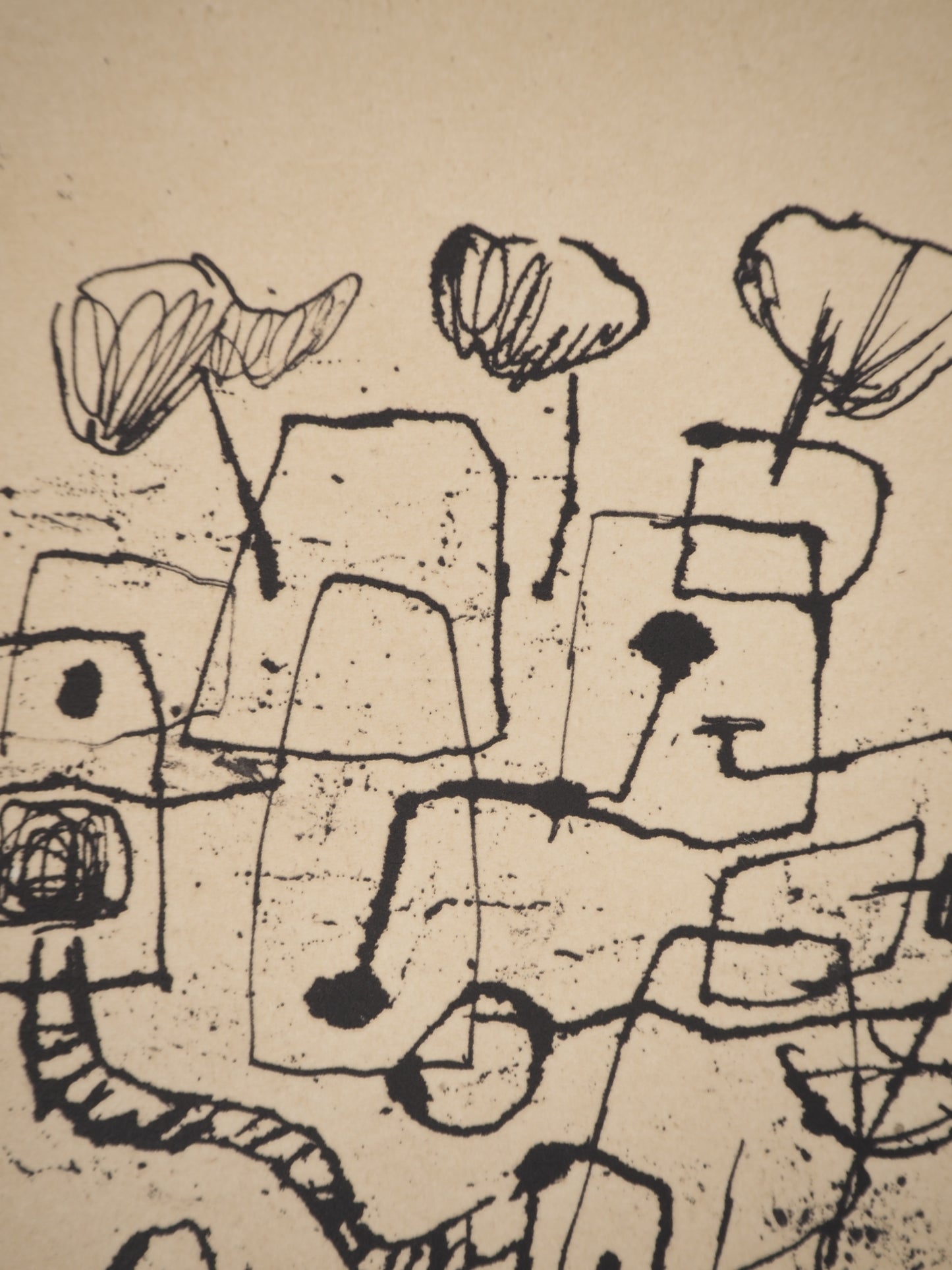 Guillaume CORNEILLE : Le chemin vers la maison - Lithographie signée