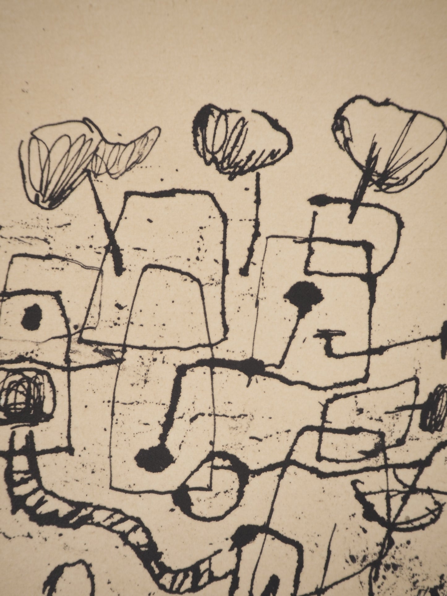 Guillaume CORNEILLE : Le chemin vers la maison - Lithographie signée