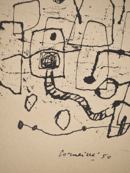 Guillaume CORNEILLE : Le chemin vers la maison - Lithographie signée