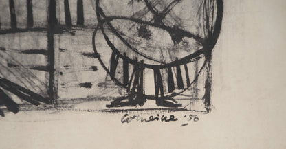 Guillaume CORNEILLE : Spectateurs joyeux au 200 - Lithographie signée