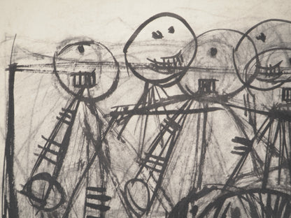 Guillaume CORNEILLE : Spectateurs joyeux au 200 - Lithographie signée