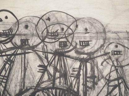 Guillaume CORNEILLE : Spectateurs joyeux au 200 - Lithographie signée