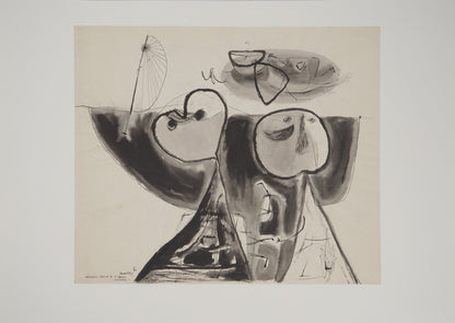 Guillaume CORNEILLE : Couple rêvant de voyage - Lithographie signée