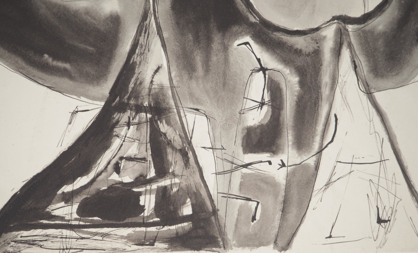 Guillaume CORNEILLE : Couple rêvant de voyage - Lithographie signée
