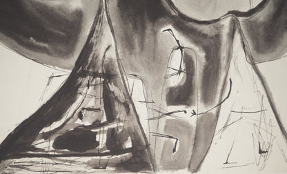 Guillaume CORNEILLE : Couple rêvant de voyage - Lithographie signée