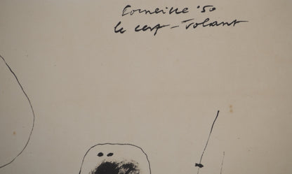Guillaume CORNEILLE : Le cerf-volant - Lithographie signée
