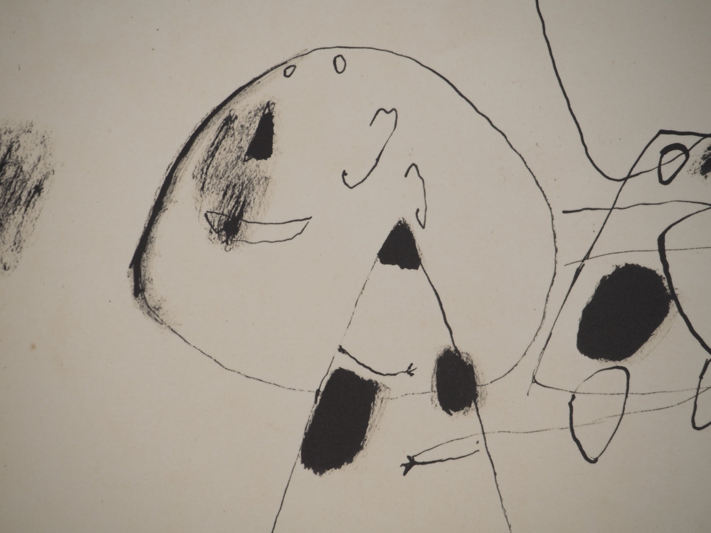 Guillaume CORNEILLE : Le cerf-volant - Lithographie signée
