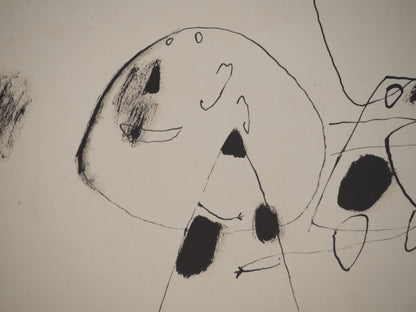 Guillaume CORNEILLE : Le cerf-volant - Lithographie signée