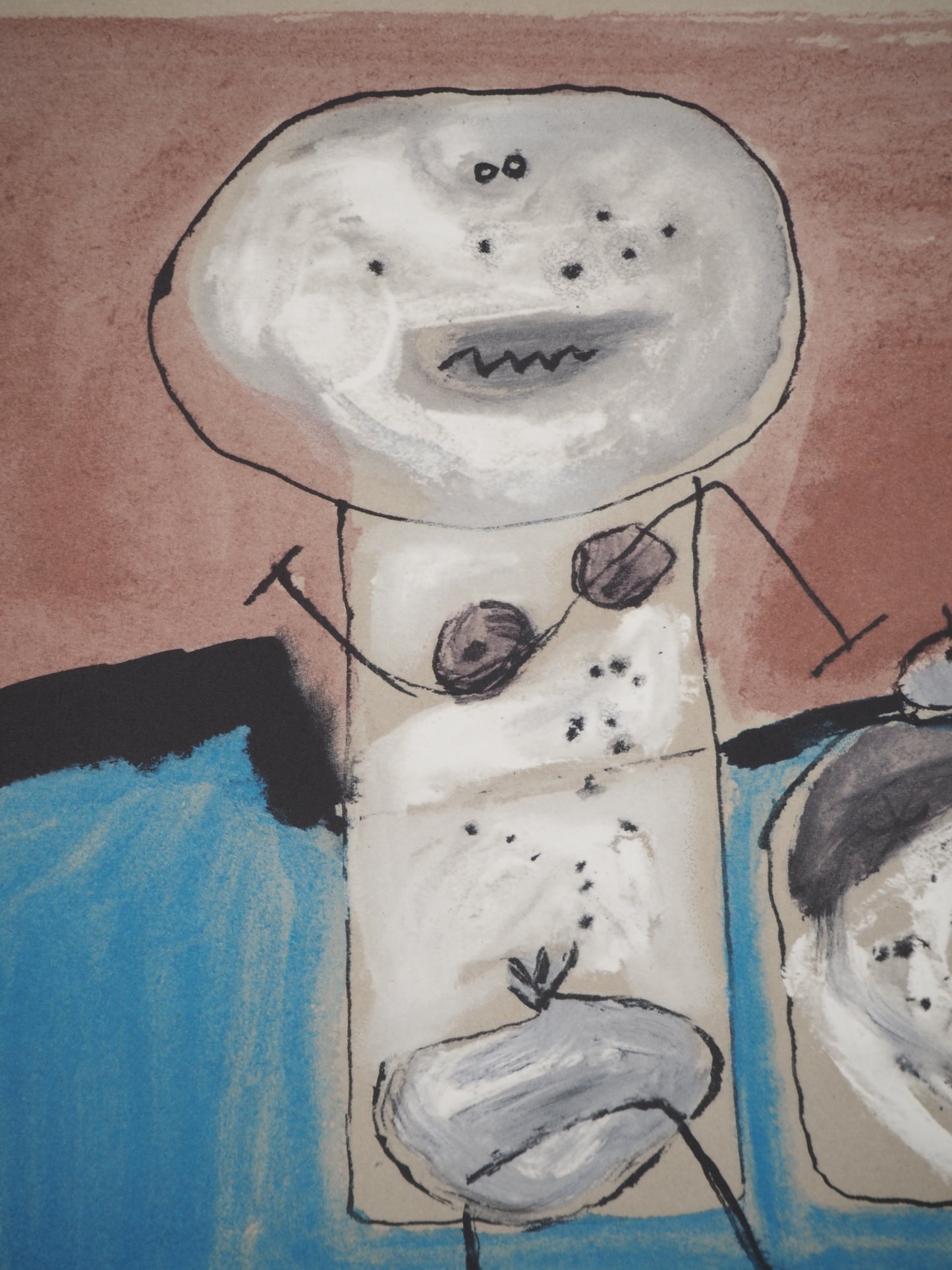 Guillaume CORNEILLE : L'heureuse fermière - Lithographie signée