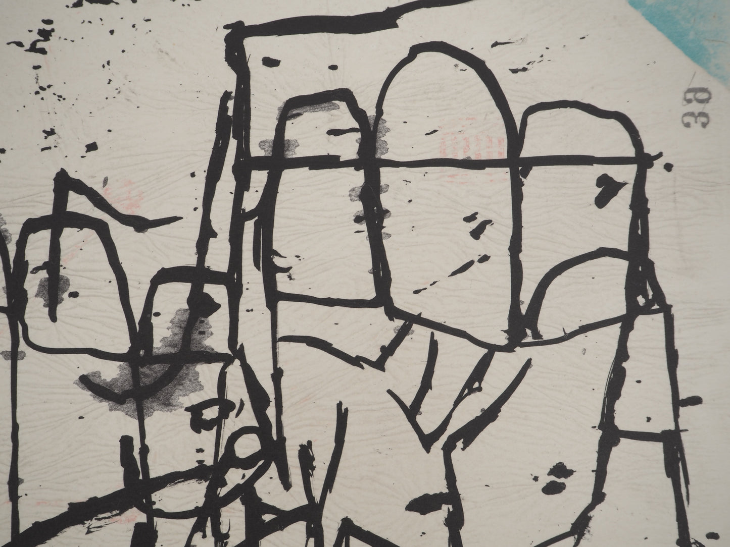 Guillaume CORNEILLE : Petit personnage pensif - Lithographie signée