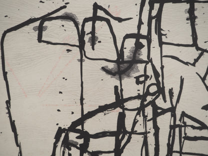 Guillaume CORNEILLE : Petit personnage pensif - Lithographie signée