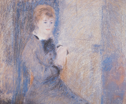 Pierre Auguste RENOIR : Jeune Femme en robe bleue - Lithographie signée