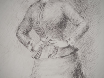 Pierre Auguste RENOIR : Femme au chapeau fleuri - Lithographie