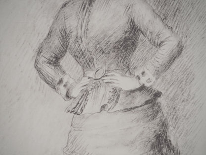 Pierre Auguste RENOIR : Femme au chapeau fleuri - Lithographie