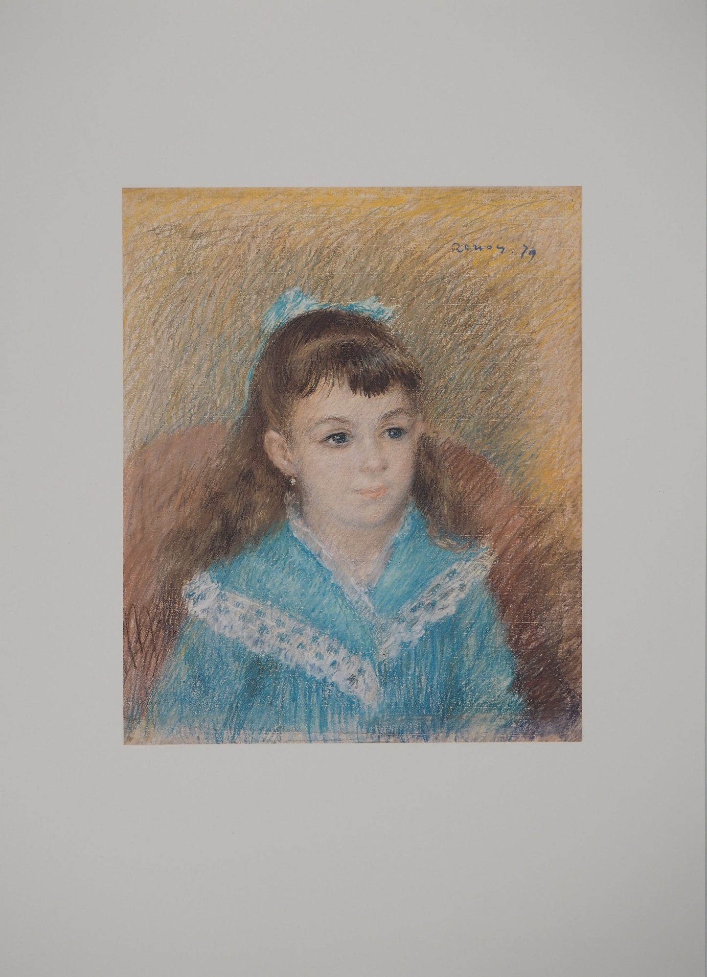 Pierre Auguste RENOIR : Portrait d'Elisabeth Maître - Lithographie signée