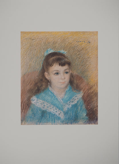 Pierre Auguste RENOIR : Portrait d'Elisabeth Maître - Lithographie signée